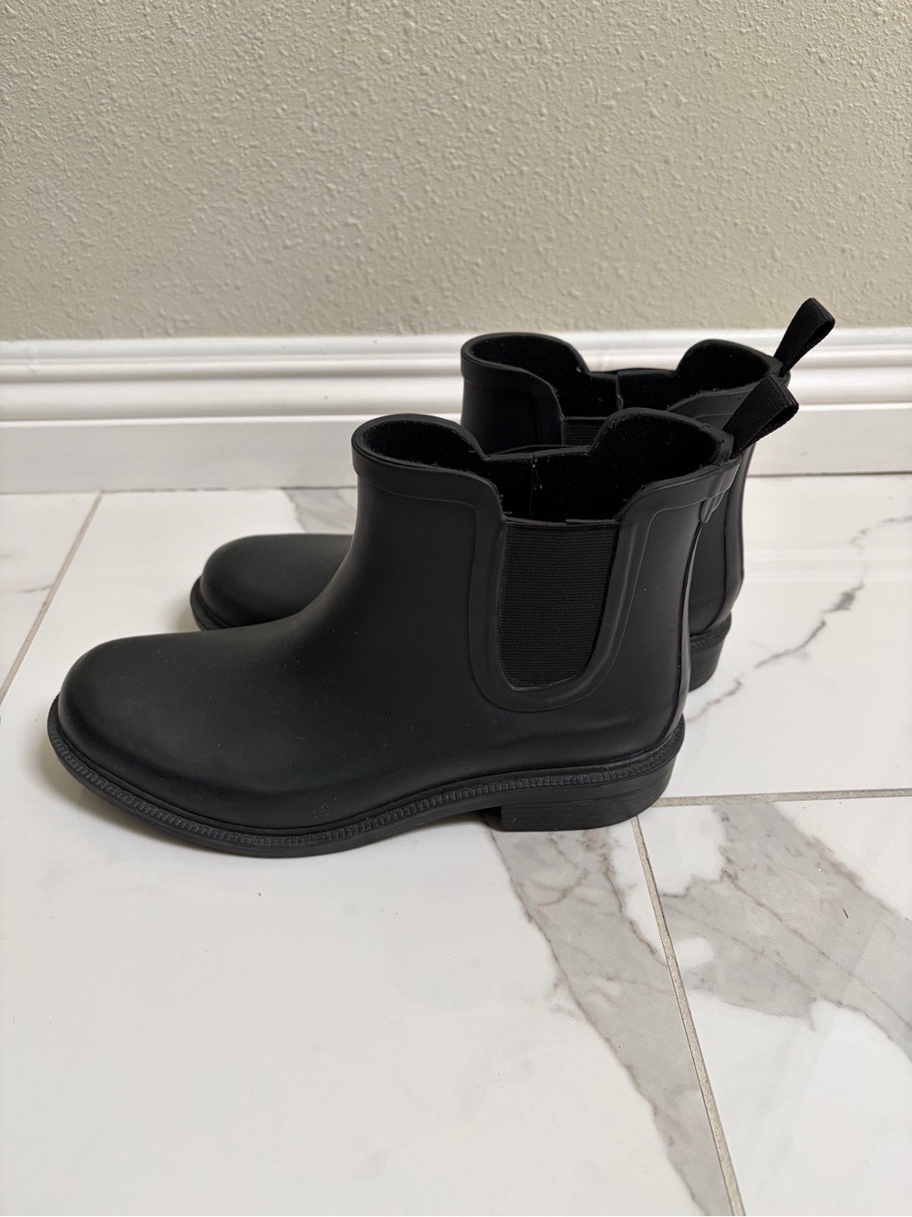 Madewell Women's Black Chelsea Rain Boots